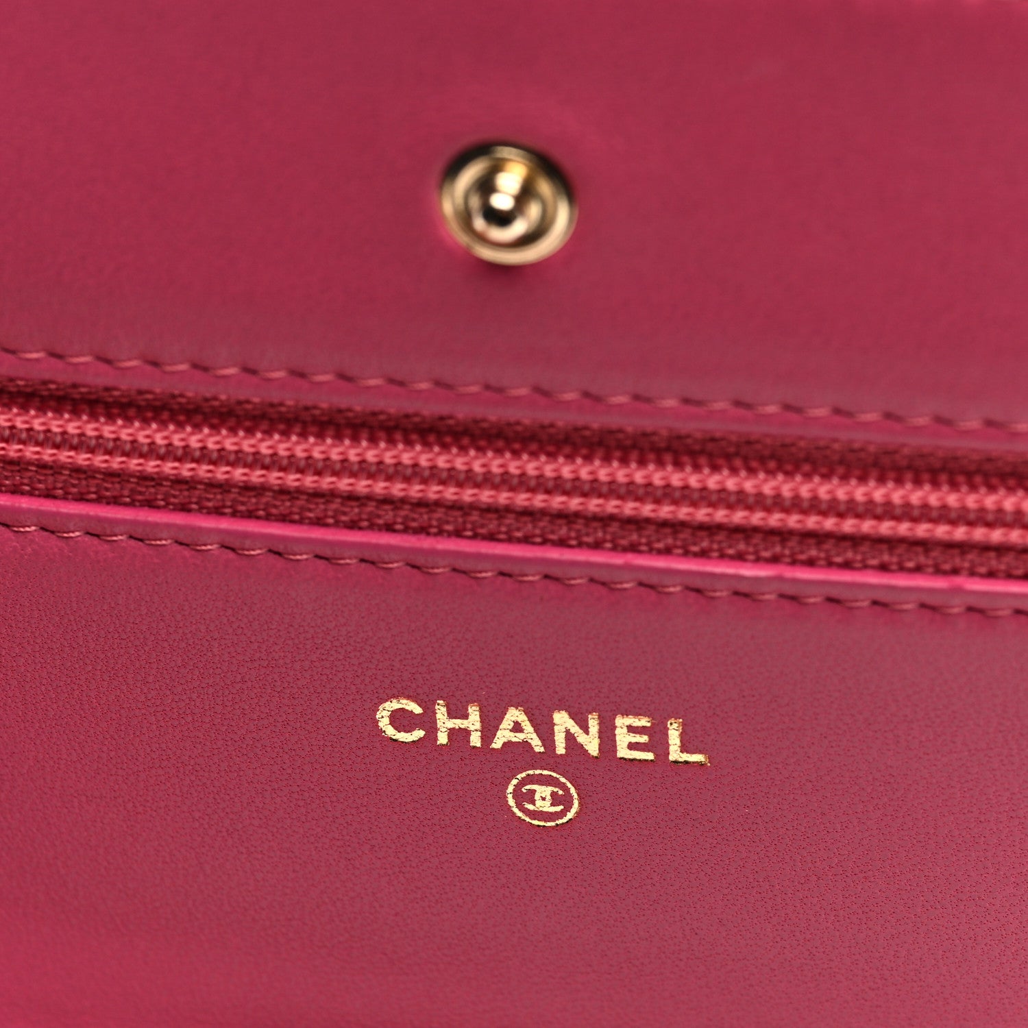 Chanel Lambskin Quilted Wallet On Chain WOC Pink 6 of 10