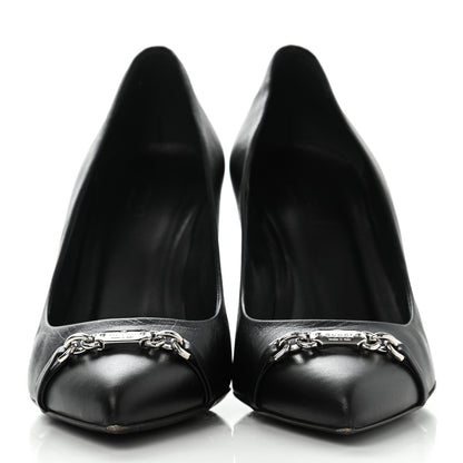 Gucci Nappa Moorea Molaita Mid Heel Pumps 37.5 Black 2 of 14