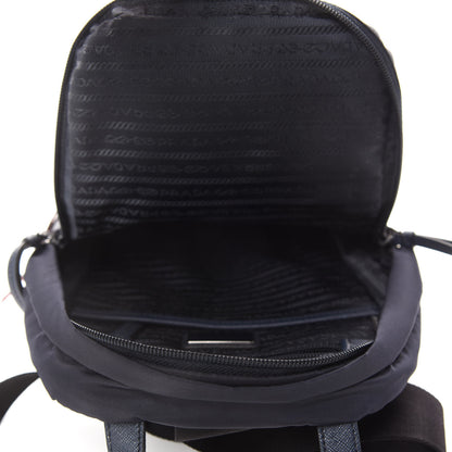 Prada Tessuto Stampato Nylon Otta Print Sling Backpack Black 5 of 12