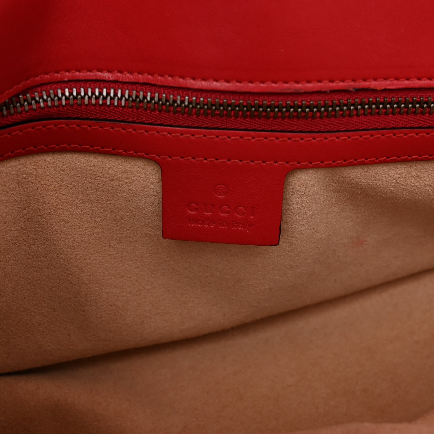 Gucci Calfskin Matelasse Small GG Marmont Shoulder Bag Hibiscus Red 6 of 9