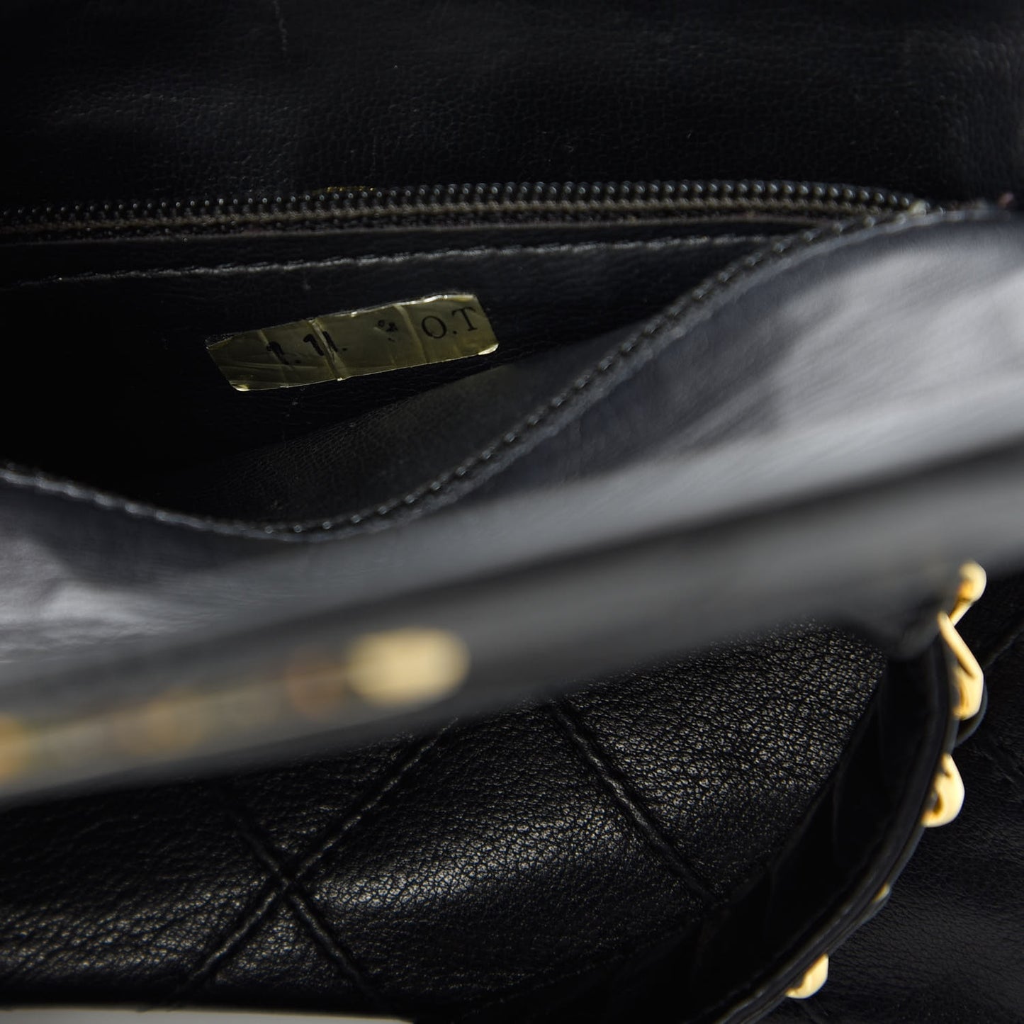 Calfskin Diamond Embossed Flap Waist Belt Bag Black
