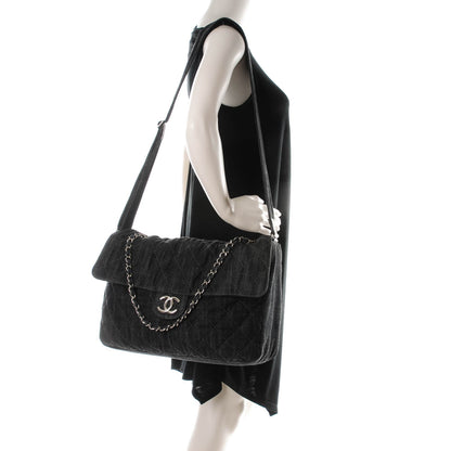 Chanel Denim Quilted Stretch Spirit Messenger Bag 2 of 9