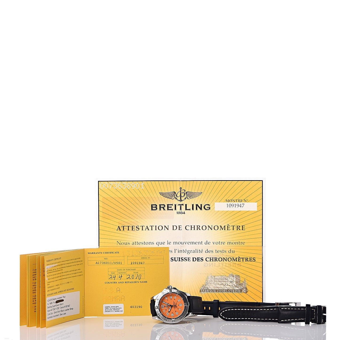 Stainless Steel Rubber 42mm SuperOcean Automatic Watch Orange A17360