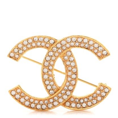 Chanel Crystal CC Brooch Gold 1 of 4