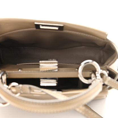 Fendi Nappa Mini Peekaboo Iconic Satchel Tortora 5 of 11