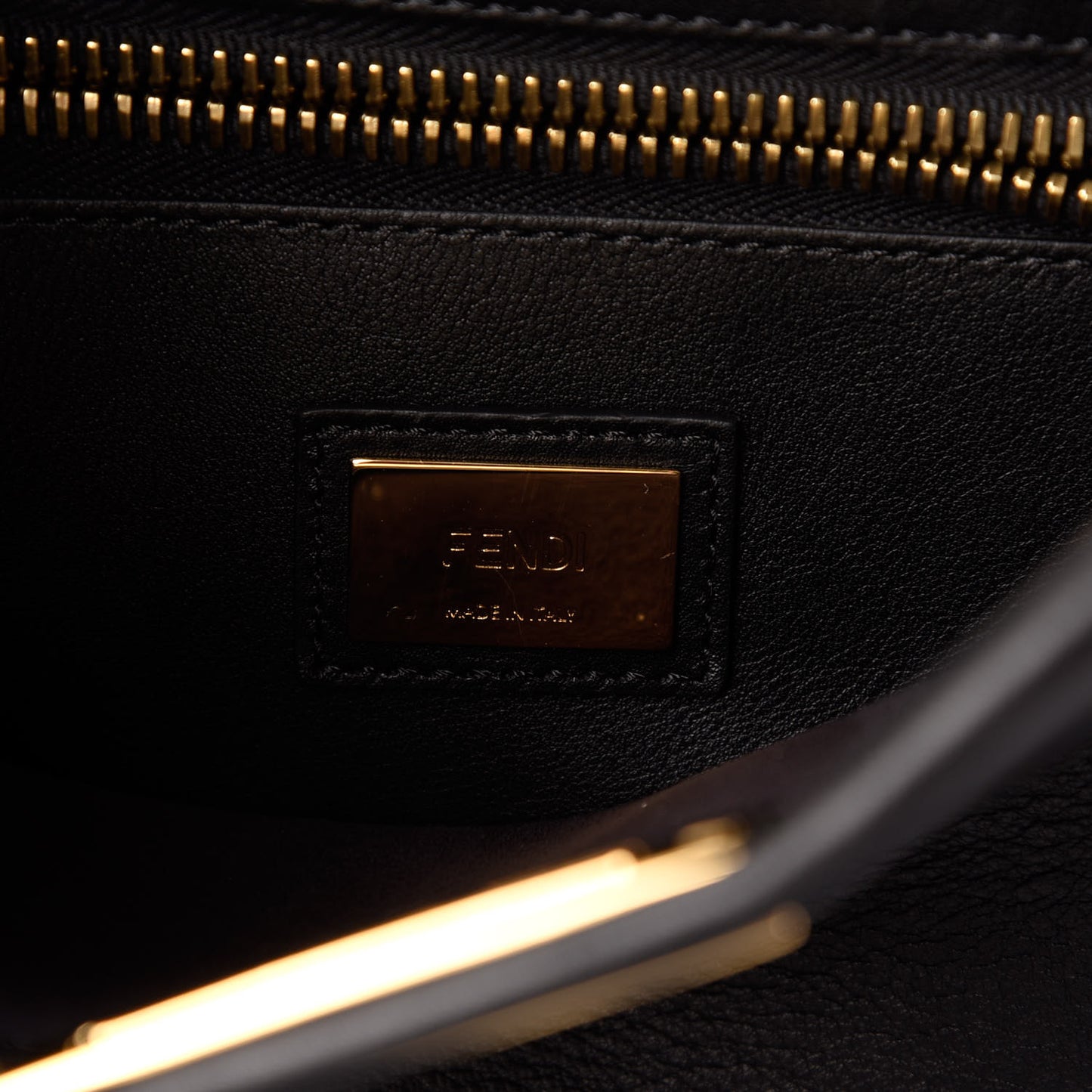 Vitello Seta Lace Up Medium Peekaboo Iconic Satchel Black