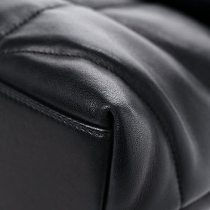 Saint Laurent Lambskin Quilted Medium Loulou Puffer Monogram Chain Satchel Black 10 of 13