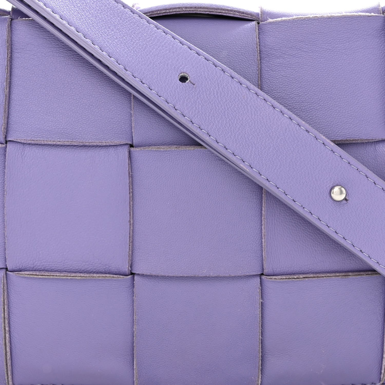 Bottega Veneta Lambskin Intreccio Cassette Crossbody Bag Wisteria 8 of 11