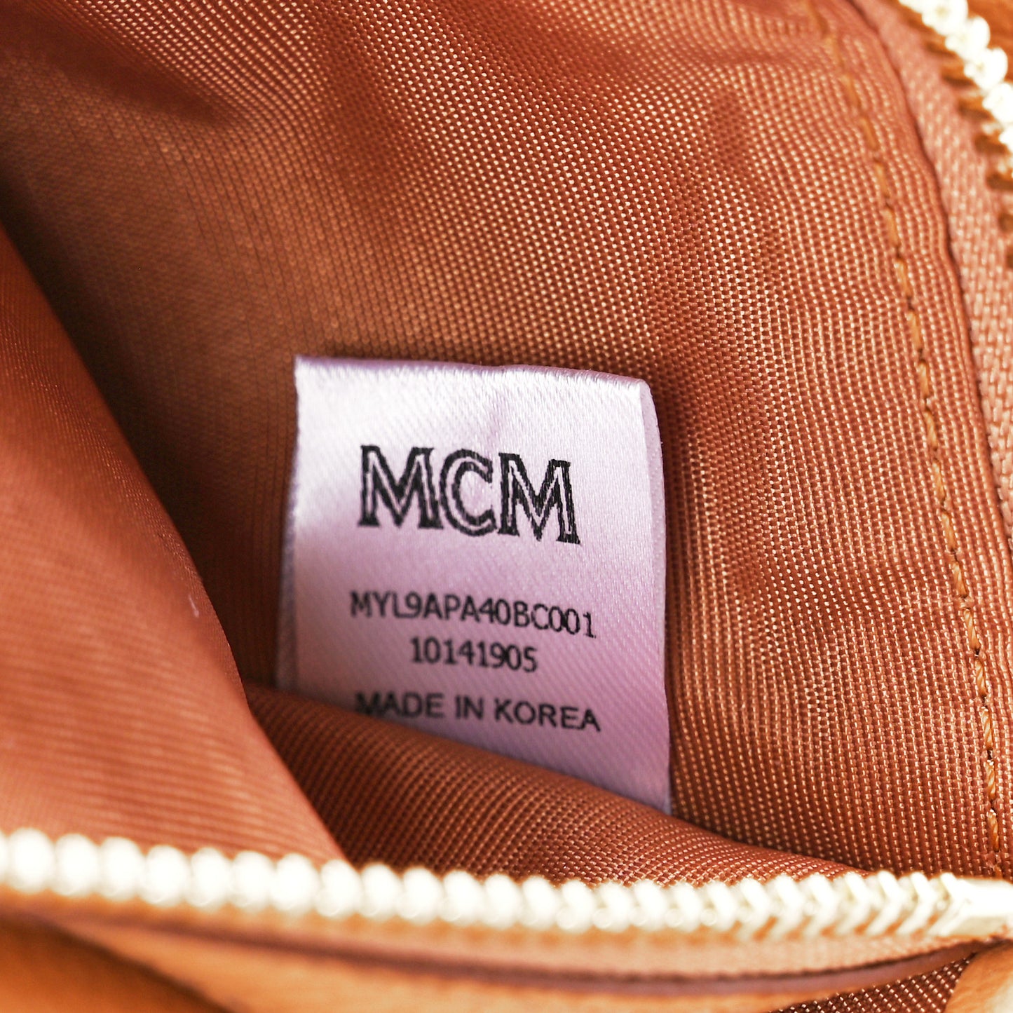 Calfskin Studded Patricia Wallet On Chain Cognac