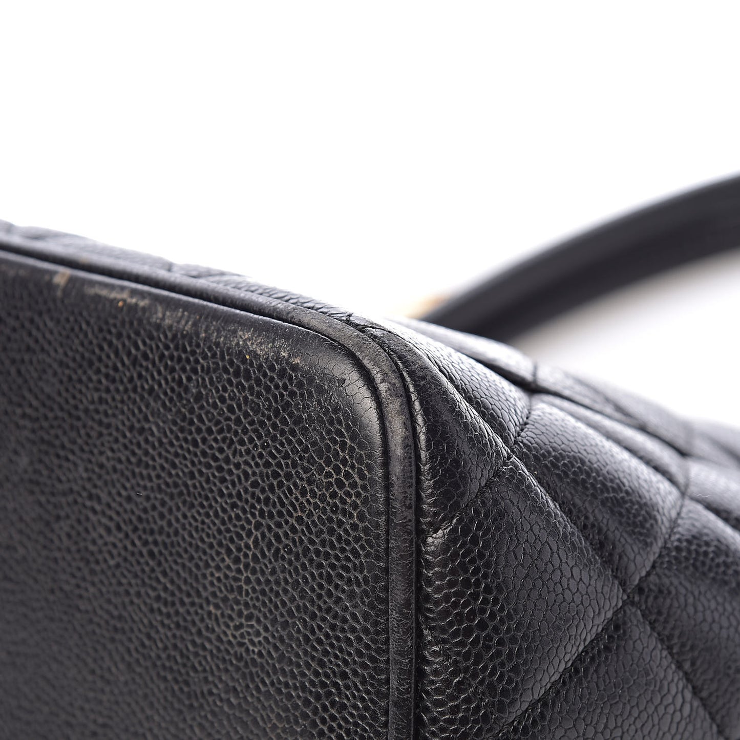 Caviar Quilted Medallion Tote Black