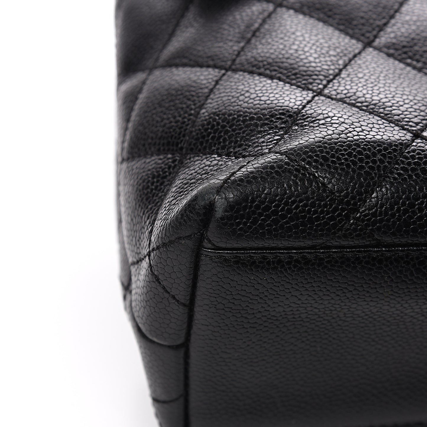 Caviar Quilted Jumbo Kelly Flap Black