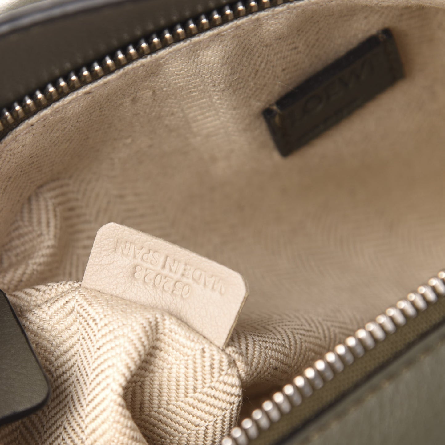 Calfskin Mini Puzzle Bag Khaki Green