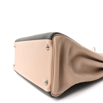 Hermes Toile Swift Kelly Retourne 32 Argile Vert De Gris 10 of 10