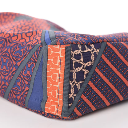 Hermes Silk Carre en Cravates Fourbi 20 PM Pouch Ocean Bleu 13 of 14