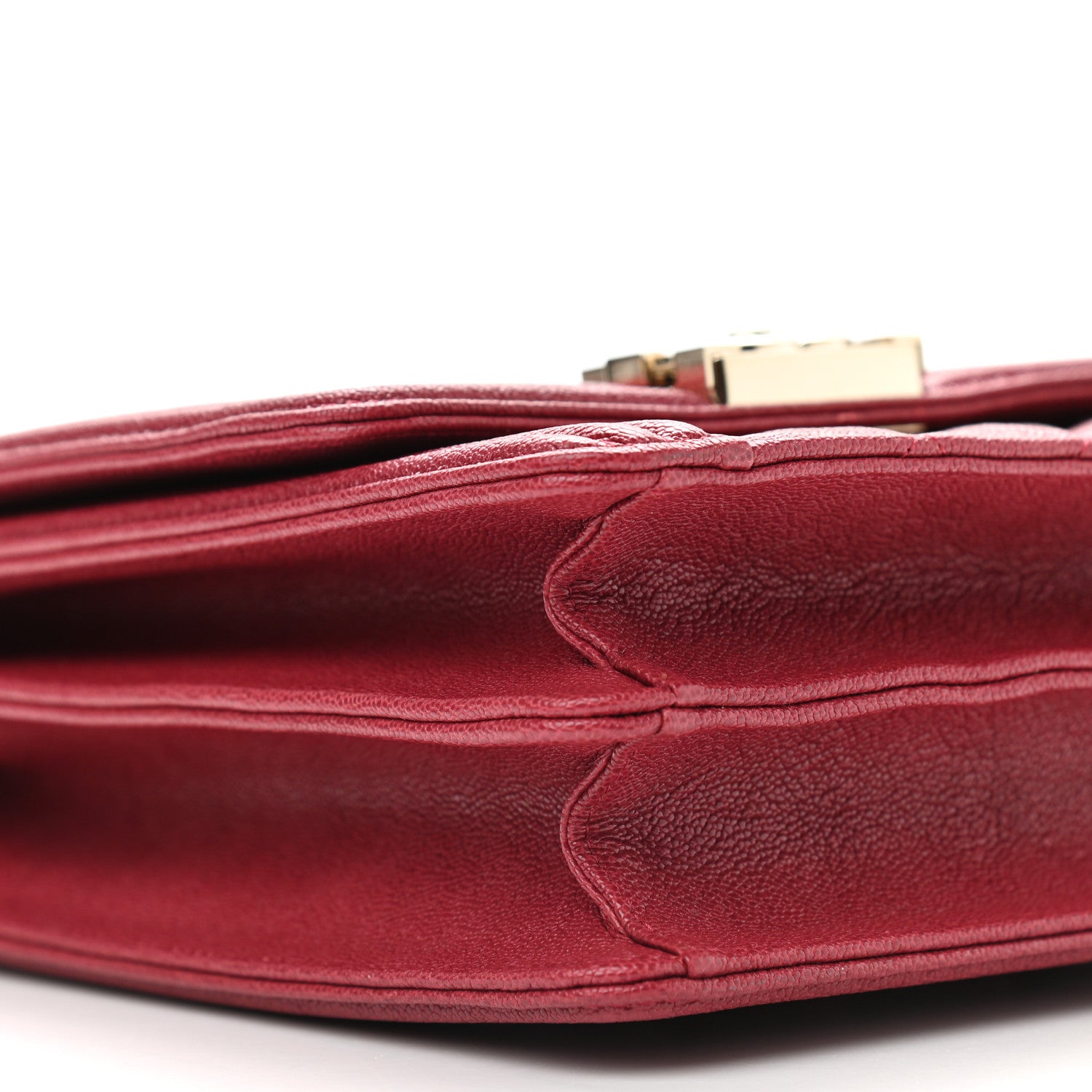 Chanel Caviar Quilted North South Boy Flap Red 7 of 9