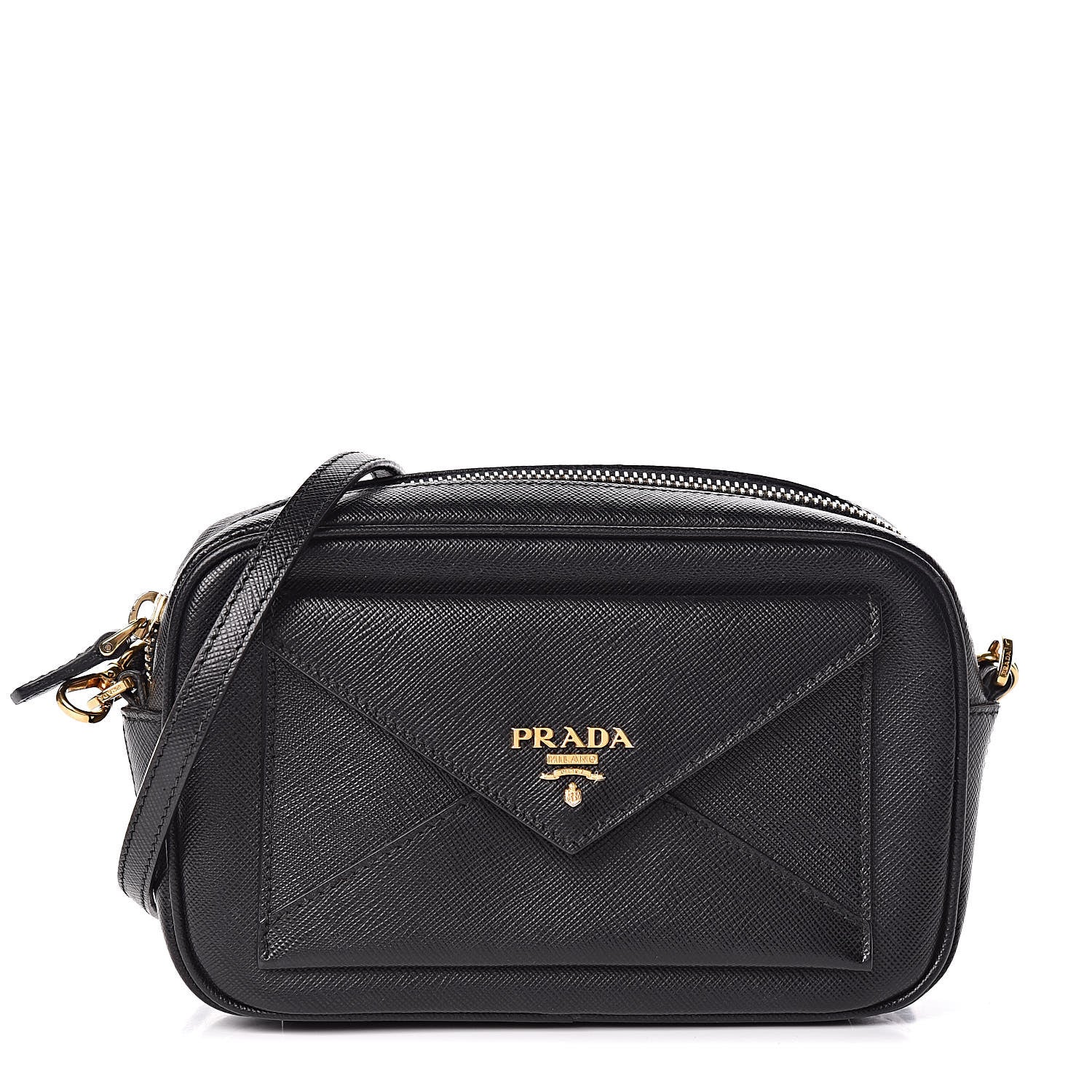 Prada Saffiano Small Camera Crossbody Bag Black 1 of 11