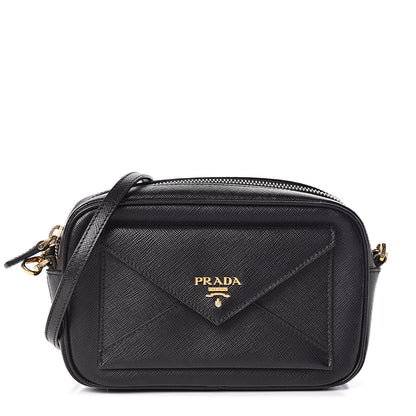 Prada Saffiano Small Camera Crossbody Bag Black 1 of 11