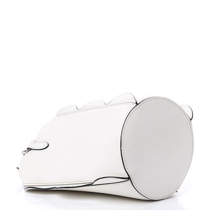 Miu Miu Calfskin Scalloped Bucket Bag White 5 of 14
