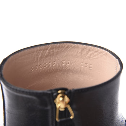 Gucci Calfskin Womens Ebal Horsebit Boots 38 Black 8 of 10