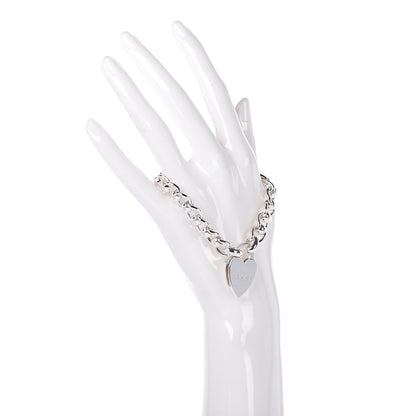 Gucci Sterling Silver Heart Lock Bracelet 2 of 6