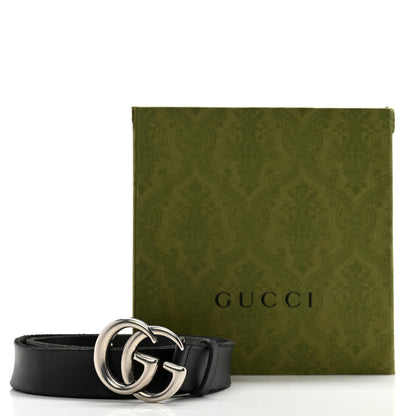 Gucci Cuoio Toscano Nickel Double G 30mm Belt 75 30 Black 9 of 9