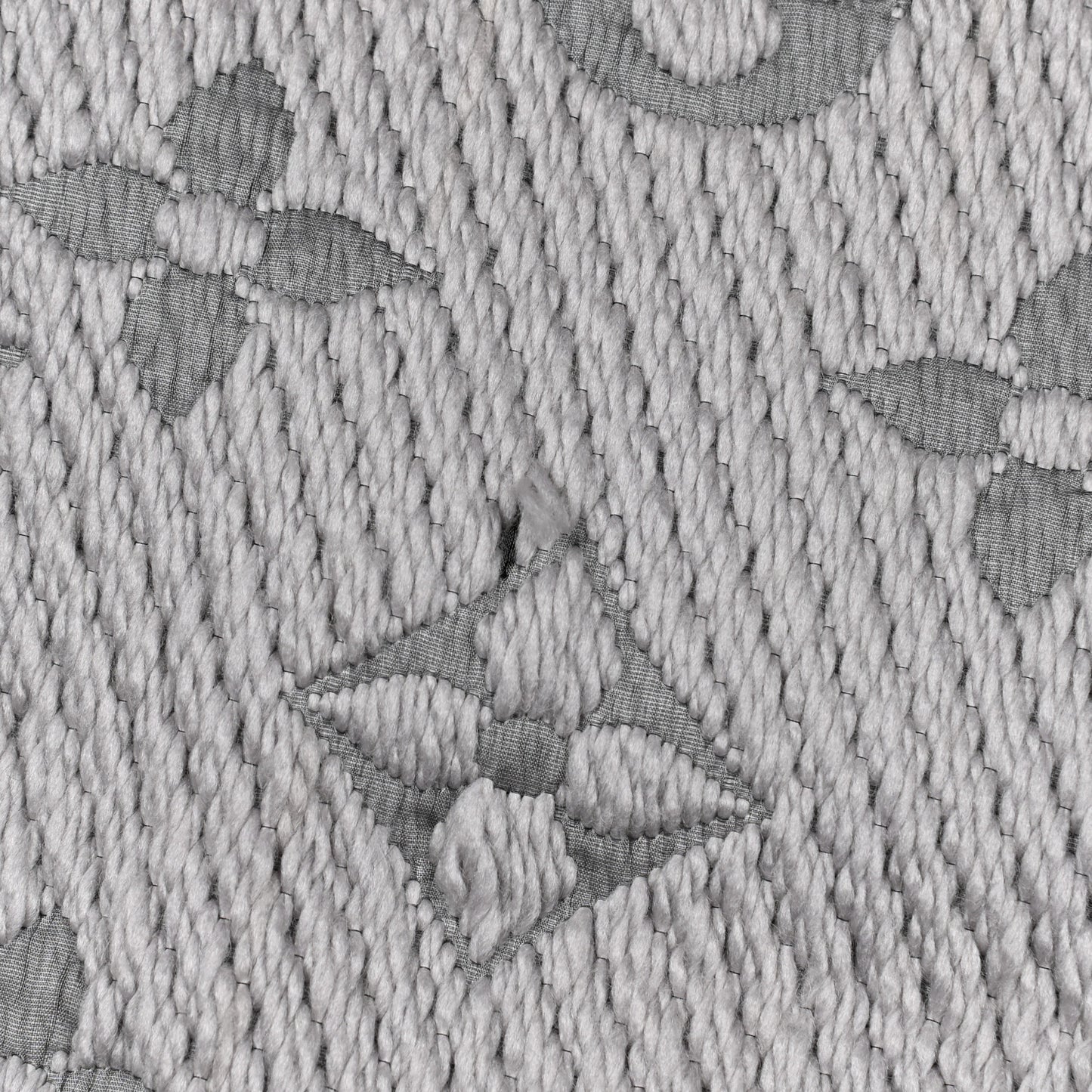 Wool Silk Logomania Scarf Pearl Grey