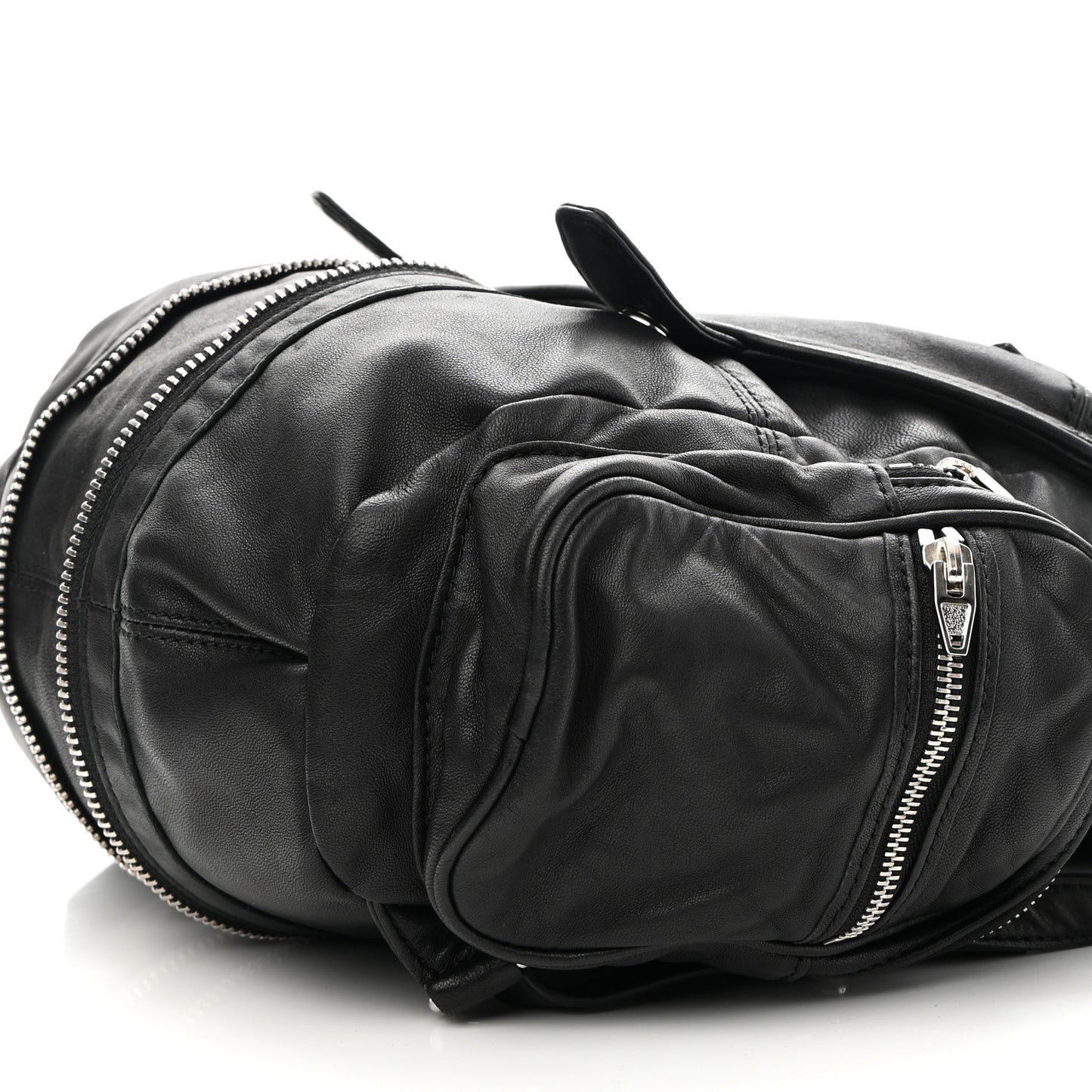 Lambskin Marti Backpack Bag Washed Black Rhodium Hardware