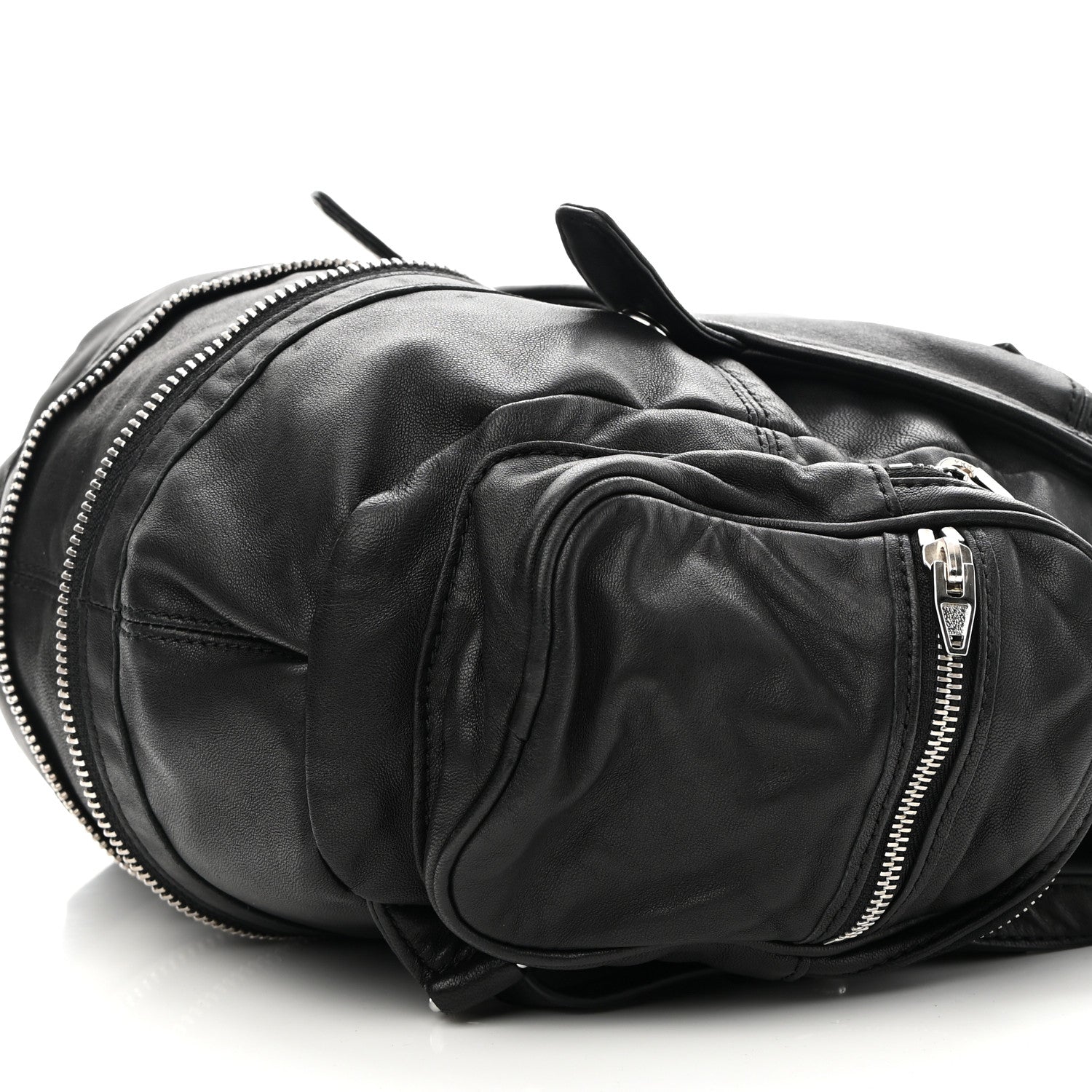 Alexander Wang Lambskin Marti Backpack Bag Washed Black Rhodium Hardware 8 of 9