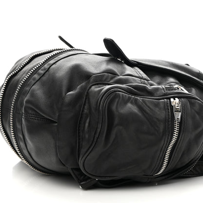 Alexander Wang Lambskin Marti Backpack Bag Washed Black Rhodium Hardware 8 of 9