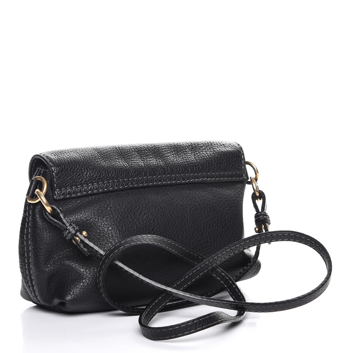 Calfskin Marcie Pochette Crossbody Bag Black