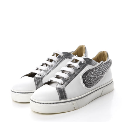 Hermes Calfskin Epsom Womens Velvet Sneakers 37.5 White Silver 3 of 11