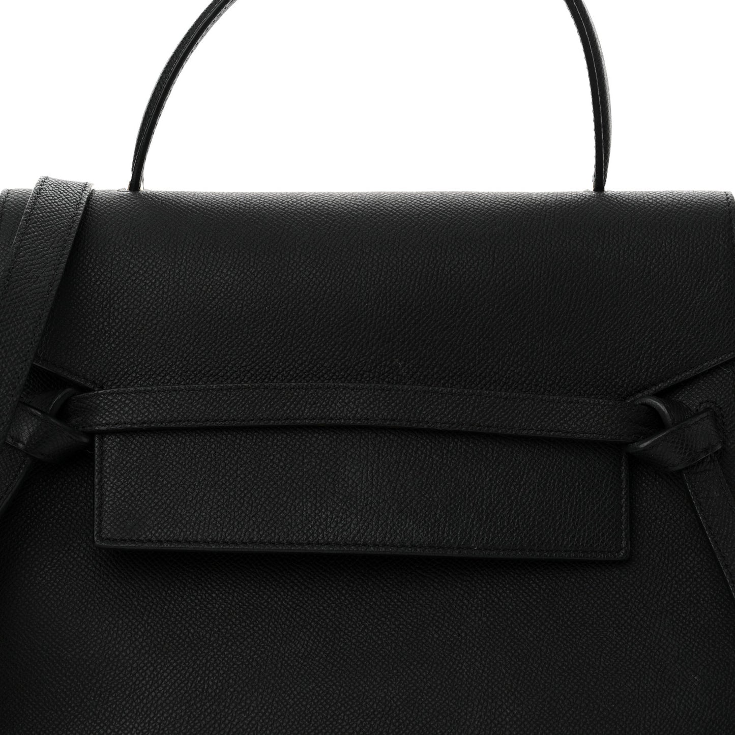 Grained Calfskin Mini Belt Bag Black