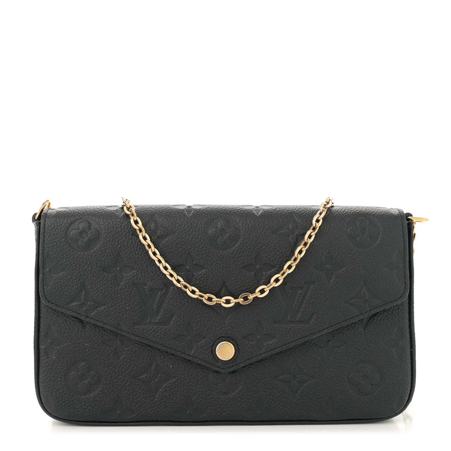 Louis Vuitton Empreinte Pochette Felicie Chain Wallet Black 1 of 12