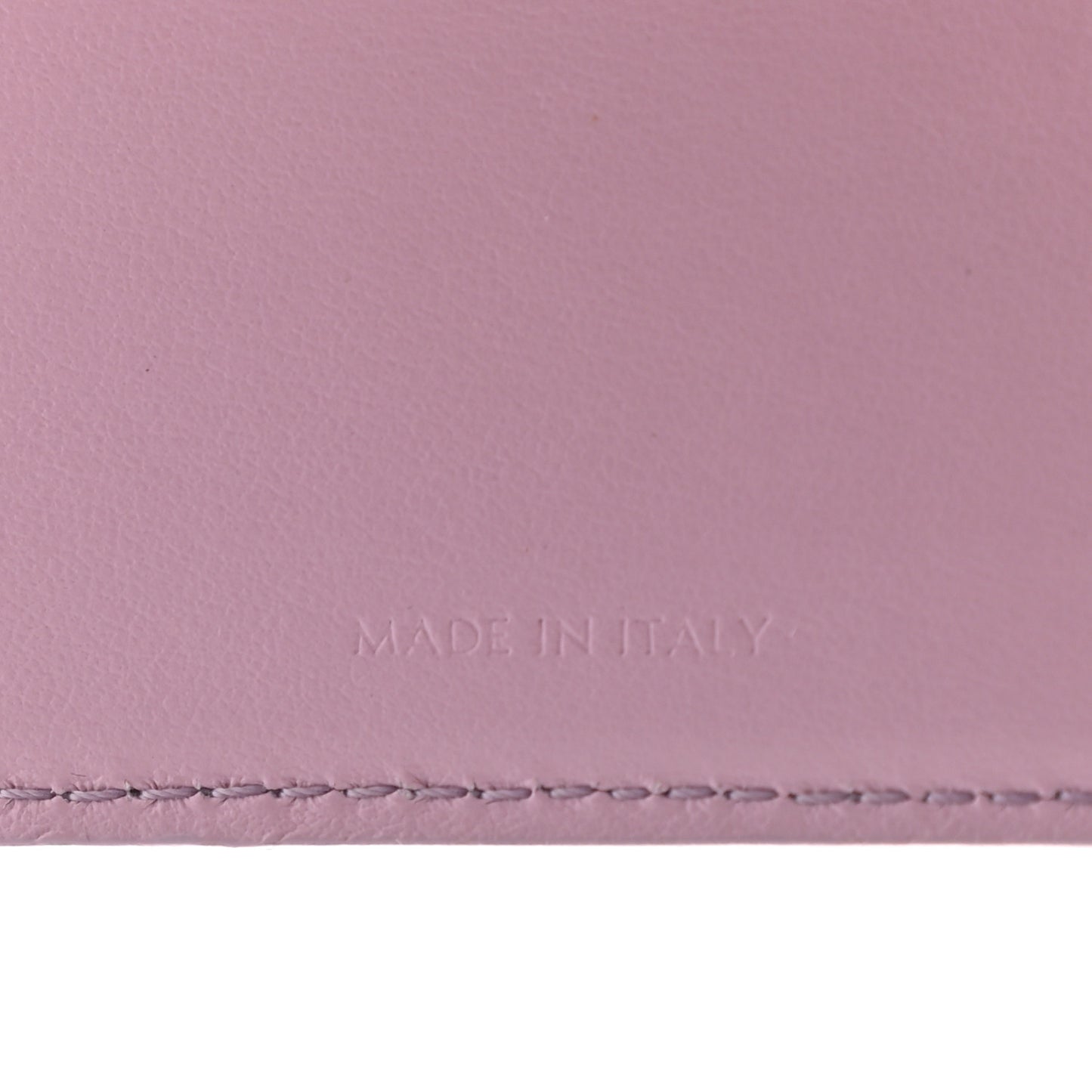 Grained Calfskin Small Tri-Fold Wallet Rose Quartz