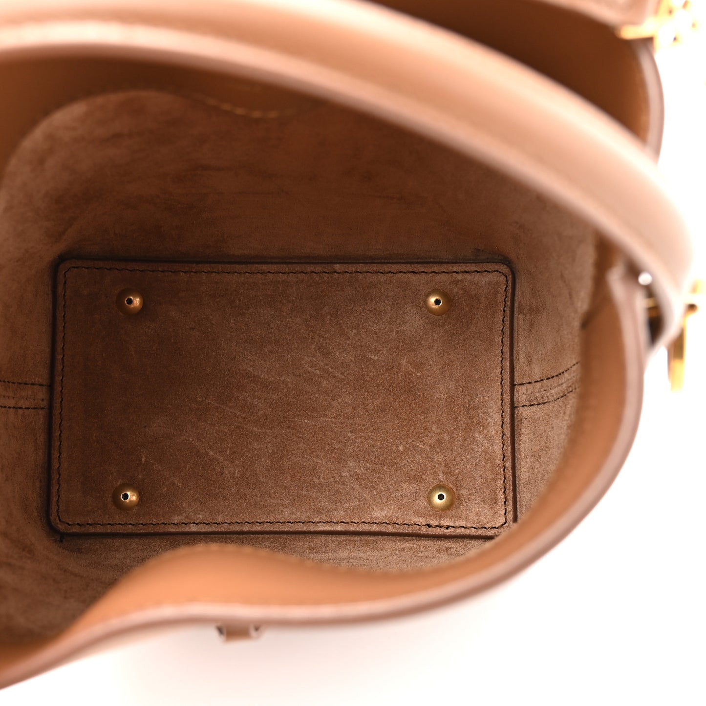 Shiny Calfskin Le 37 Mini Bucket Bag Fox