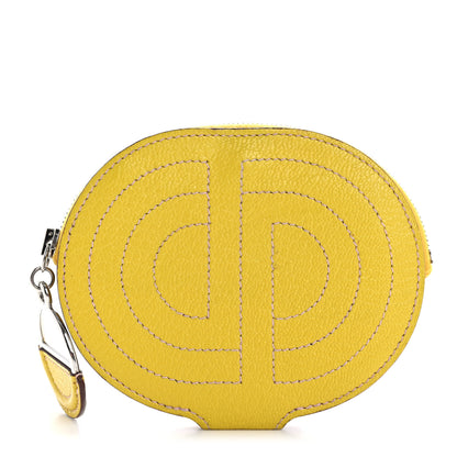 Hermes Chevre Mysore Mini In-The-Loop Card Holder Jaune De Naples 1 of 11