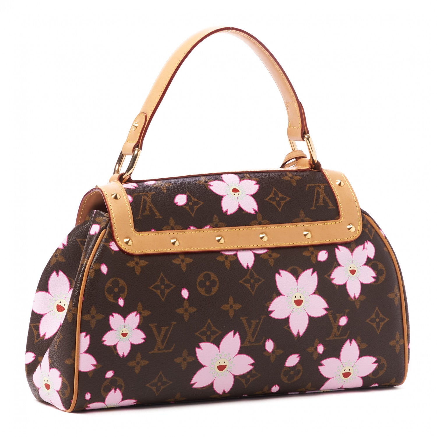 Louis Vuitton Monogram Cherry Blossom Sac Retro Bag Brown 3 of 9