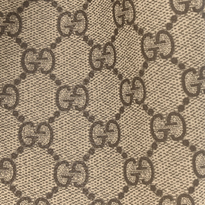 Gucci GG Supreme Monogram Emblem Mini Bucket Bag Beige Dark Brown Black 8 of 10