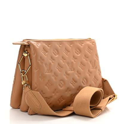 Louis Vuitton Lambskin Embossed Monogram Coussin PM Camel 2 of 7