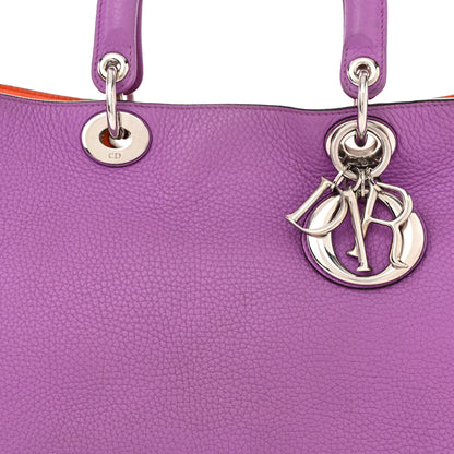 Christian Dior Bullcalf Medium Diorissimo Tote Parme 9 of 13