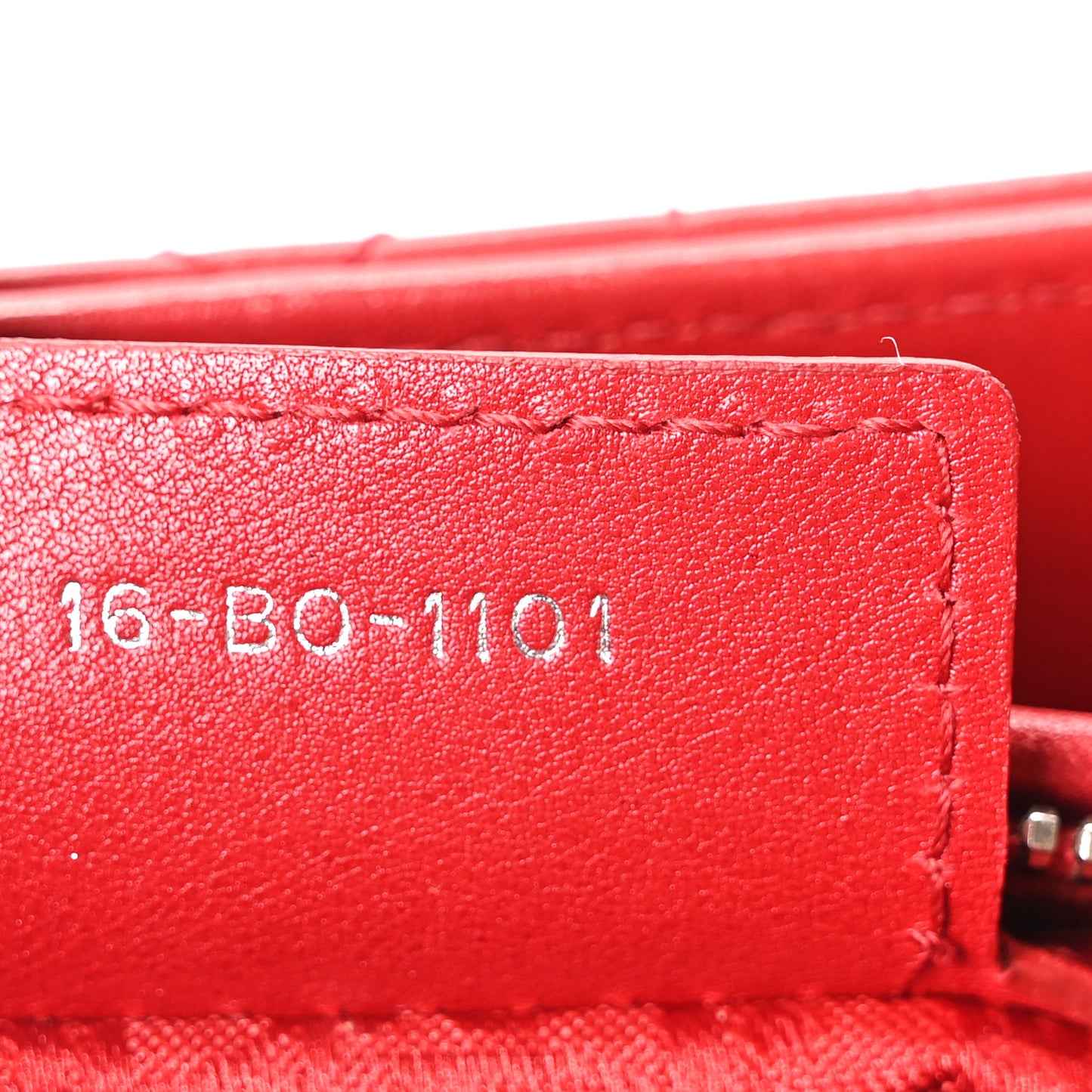 Lambskin Cannage Medium Lady Dior Red