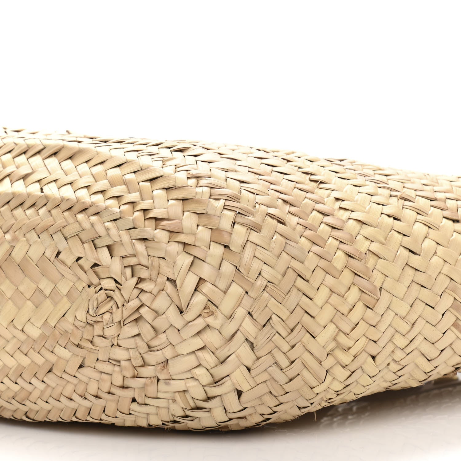 Celine Raffia Calfskin Studs Basket Shoulder Bag Tote Tan 10 of 10