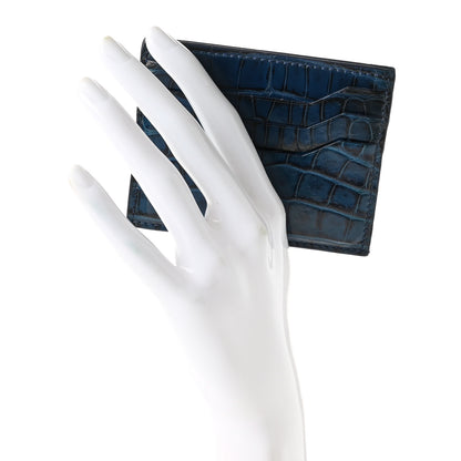 Tom Ford Alligator Card Holder Blue 2 of 8