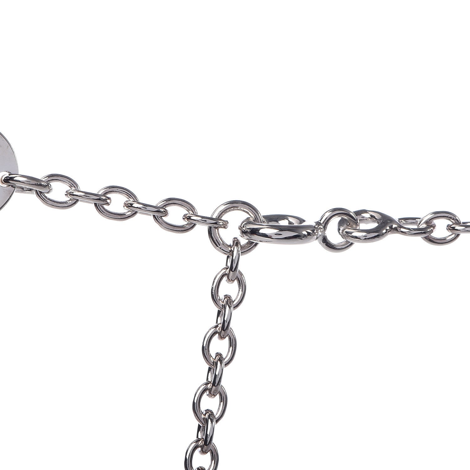 Hermes Sterling Silver 18K Rose Gold Confettis Long Necklace 80 5 of 6