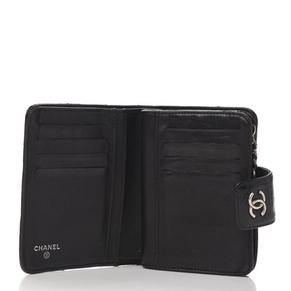 Chanel Patent Caviar CC Compact French Flap Wallet Black 5 of 13