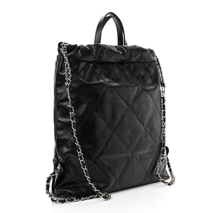 Chanel Shiny Calfskin Quilted Chanel 22 Backpack Black 3 of 10