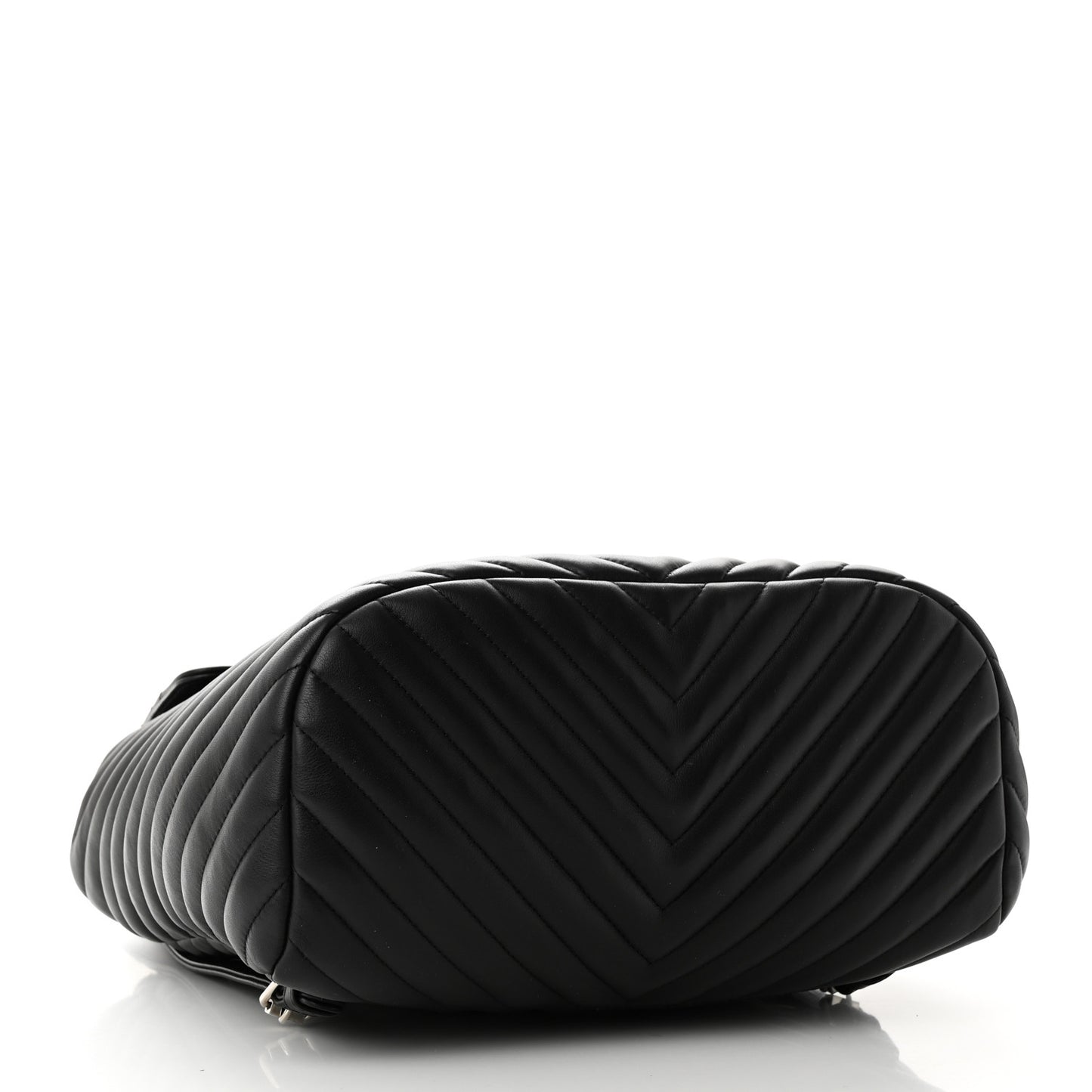 Calfskin Chevron Quilted Large Urban Spirit Backpack Black