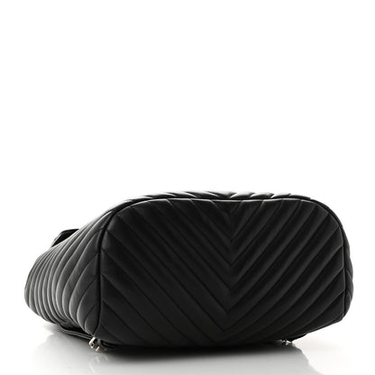 Chanel Calfskin Chevron Quilted Large Urban Spirit Backpack Black 4 of 10