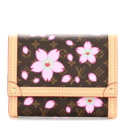 Louis Vuitton LV X TM Monogram Cherry Blossom Victorine Wallet Sakura Brown 1 of 14