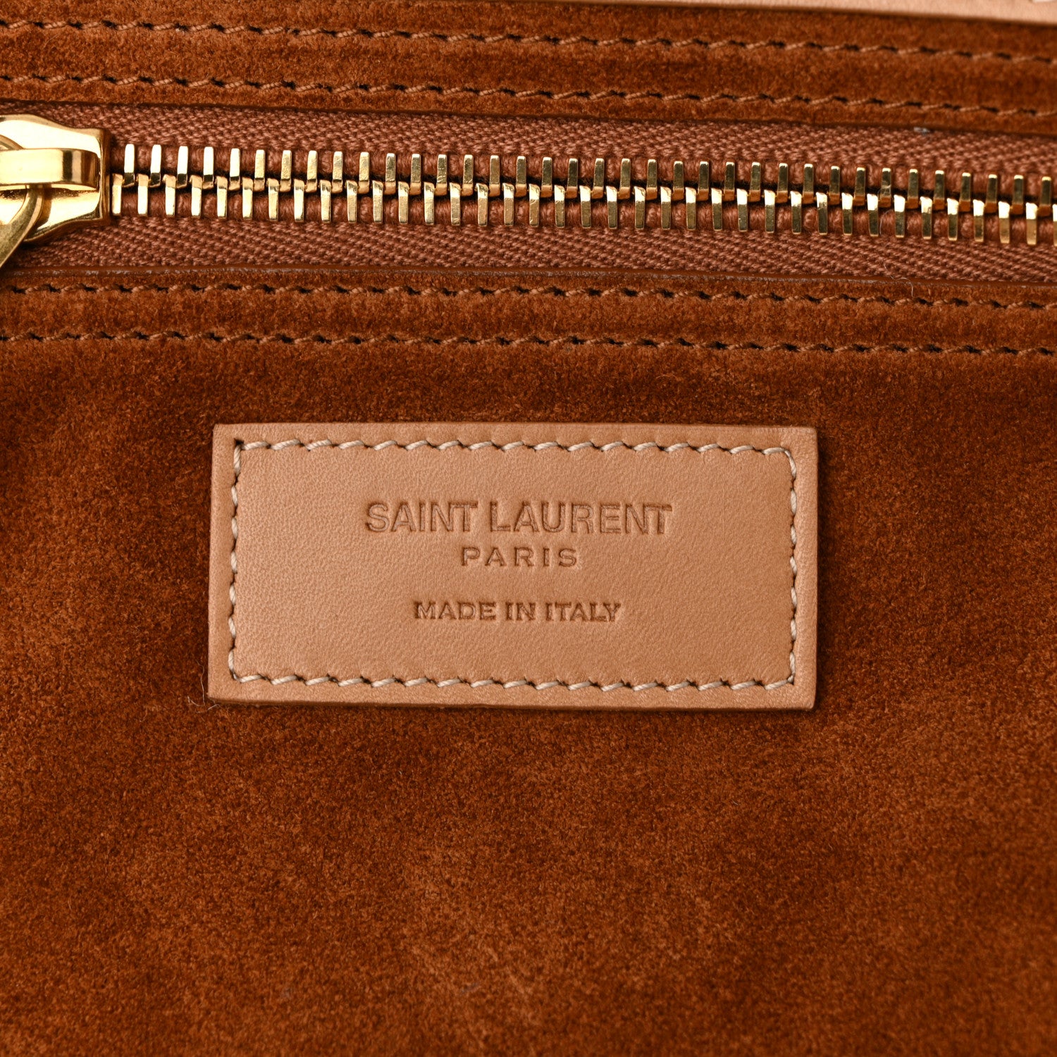 Saint Laurent Vitello Large Rive Gauche Tote Natural 6 of 10